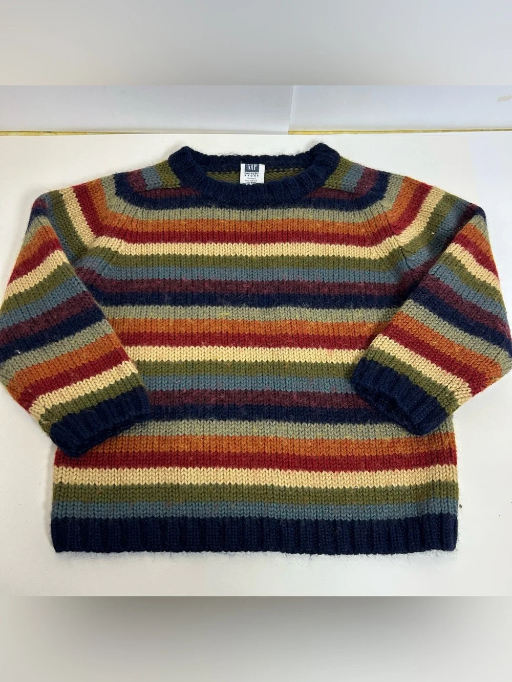 GAP 3T Striped Crewneck Sweater Wool Blend